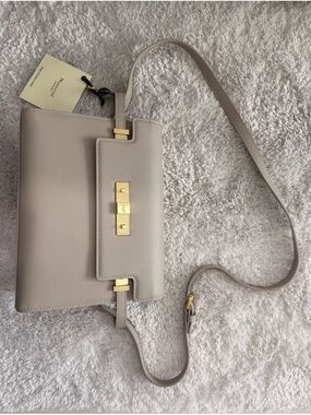 Moncrief London “Hannah” Tote – Taupe with Gold